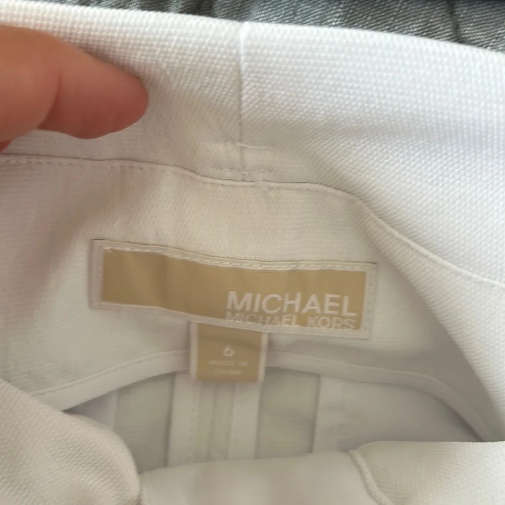 New Michael Kors belted crepe trousers